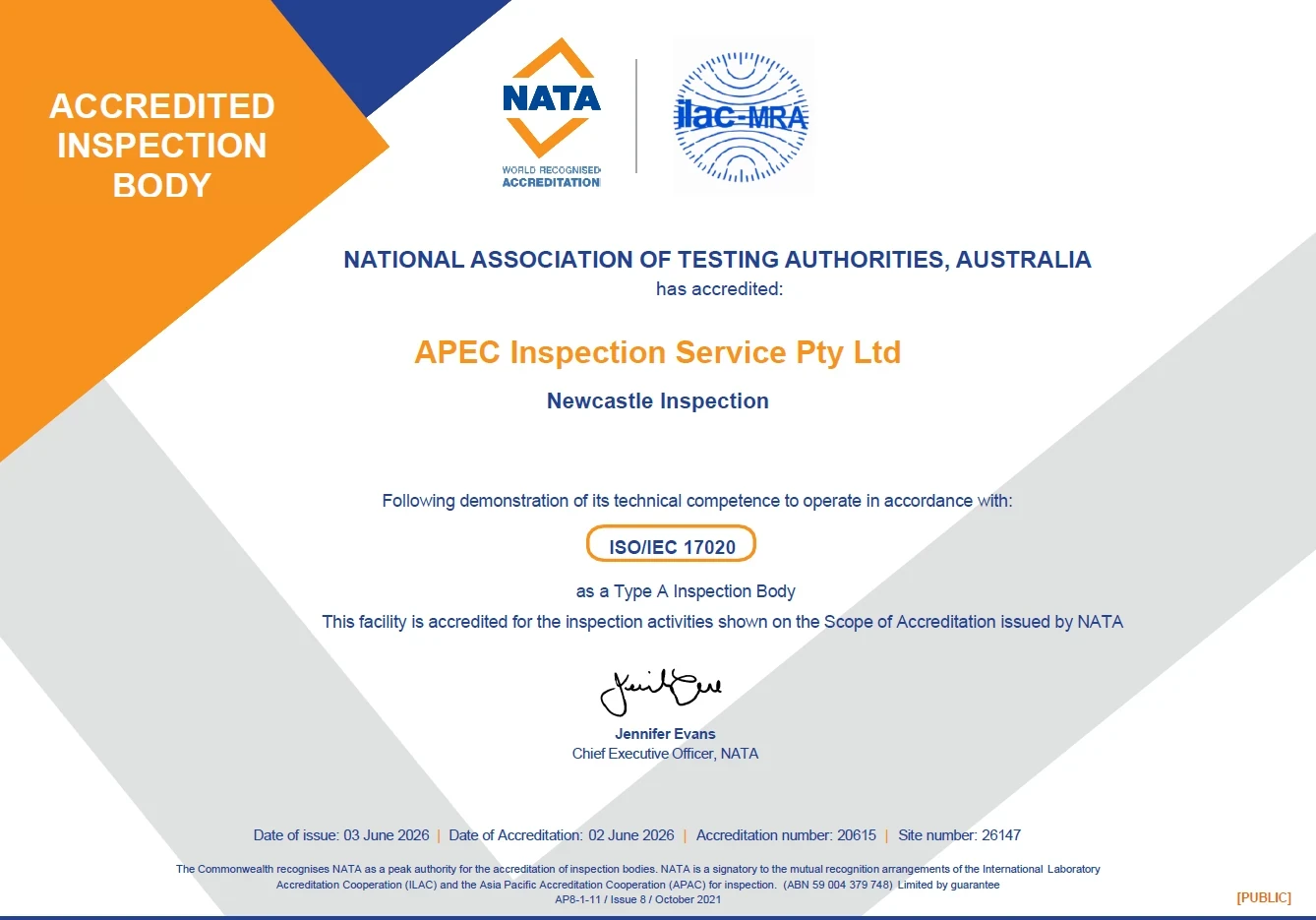 ISO 17020 Type A Inspection for Independent NDT